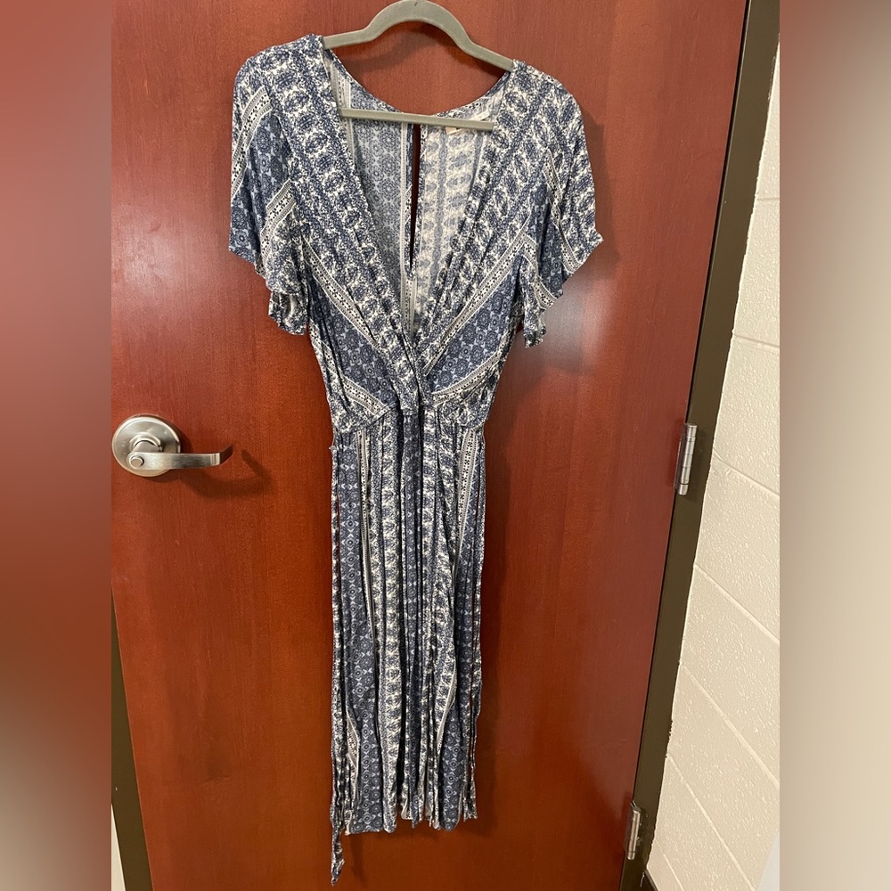 Blue floral dress